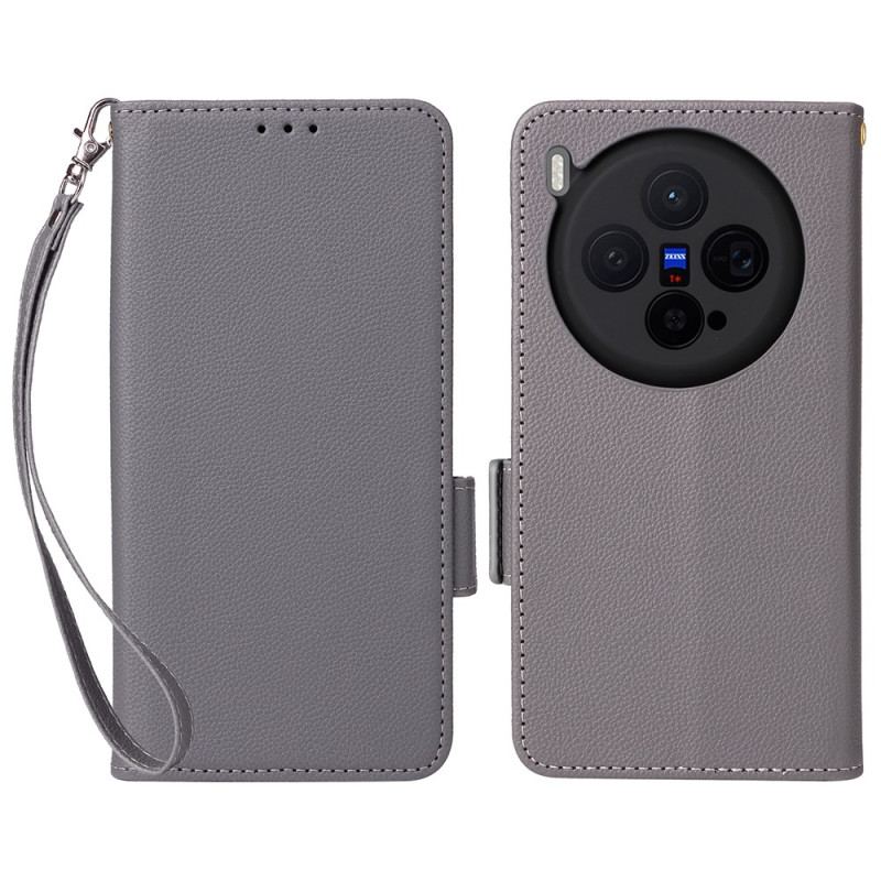 Housse Vivo X300 Simili Cuir à Lanière