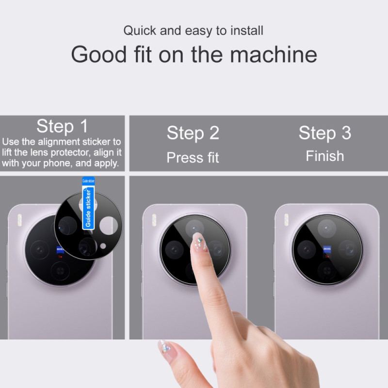 Lentille de Protection en Verre Trempé pour Vivo X300 (version noire)