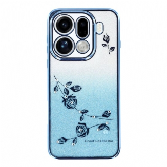 Coque Oppo Find X9 Pro 5G Fleurs et Strass KADEM