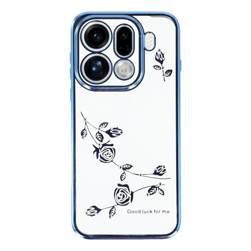 Coque Oppo Find X9 Pro 5G Fleurs et Strass KADEM