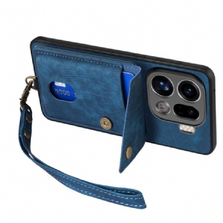 Coque Oppo Find X9 Pro 5G Porte-Cartes et Lanière