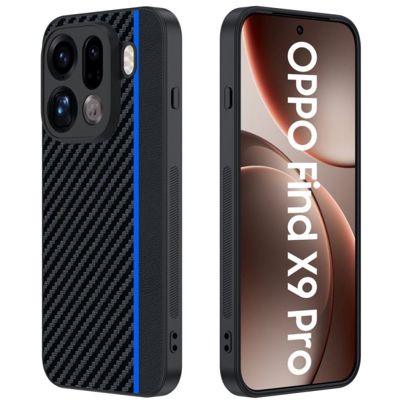 Coque Oppo Find X9 Pro 5G Rigide avec Texture Fibre de Carbone