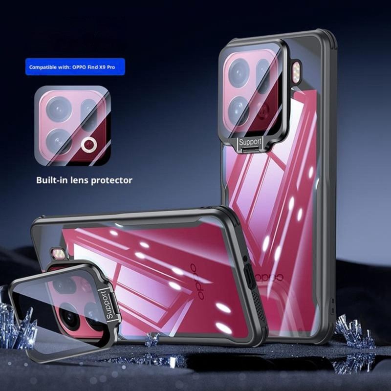 Coque Oppo Find X9 Pro 5G Transparente avec Support et Protection Caméra
