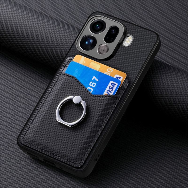 Coque Oppo Find X9 Pro Anneau-Support et Porte-Cartes