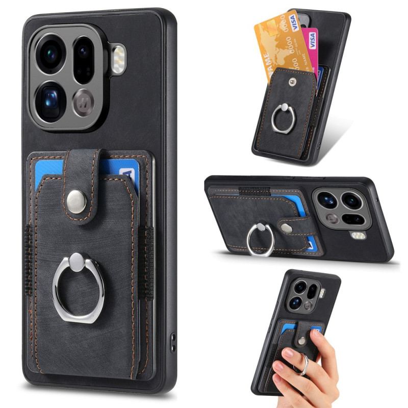 Coque Oppo Find X9 Pro Porte-Cartes et Anneau