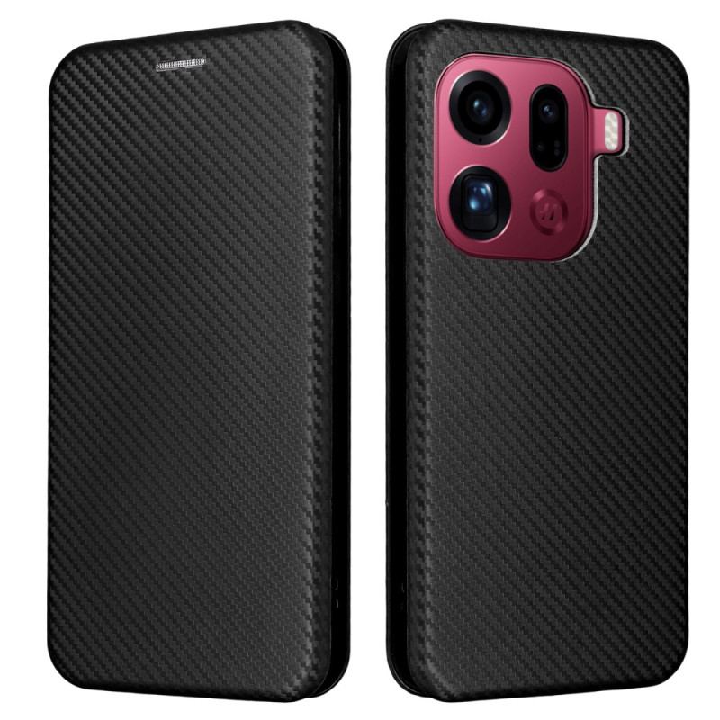 Flip Cover Oppo Find X9 Pro 5G Texture Fibre de Carbone