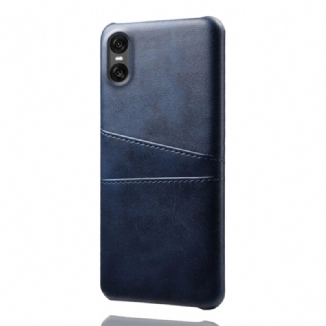 Coque Sony Xperia 10 VII Effet Cuir Porte-Cartes
