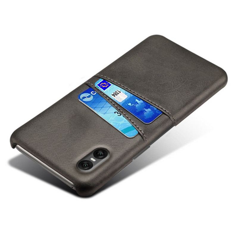 Coque Sony Xperia 10 VII Effet Cuir Porte-Cartes
