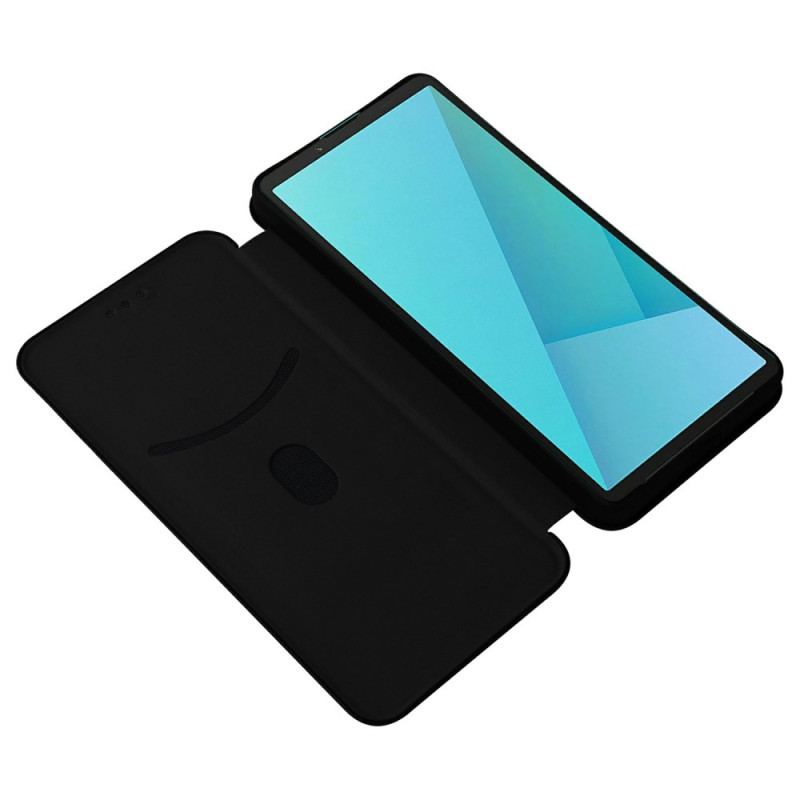 Flip Cover Sony Xperia 10 VII Fibre Carbone