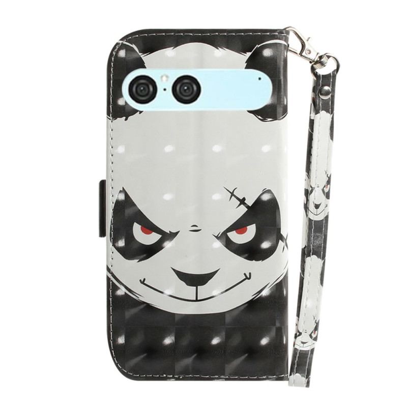 Housse Sony Xperia 10 VII Angry Panda à Lanière