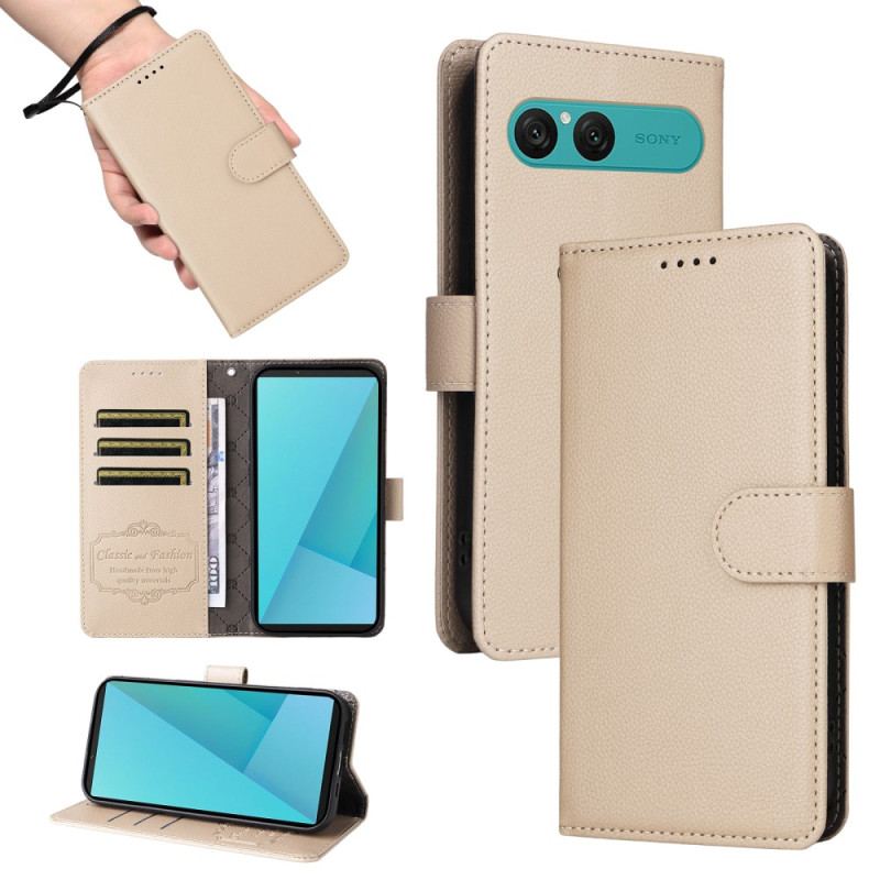 Housse Sony Xperia 10 VII Effet Cuir et Blocage RFID