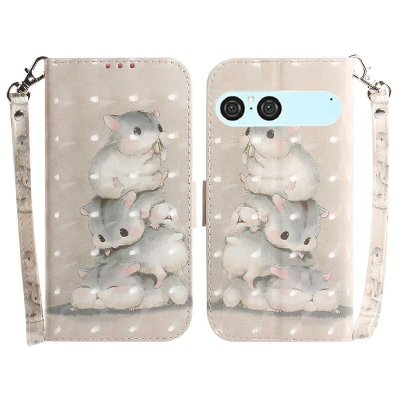 Housse Sony Xperia 10 VII Hamsters à Lanière