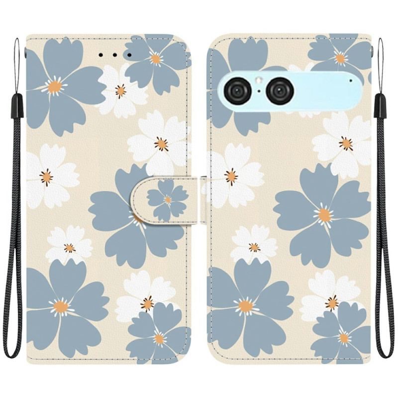 Housse Sony Xperia 10 VII Marguerite Bleues