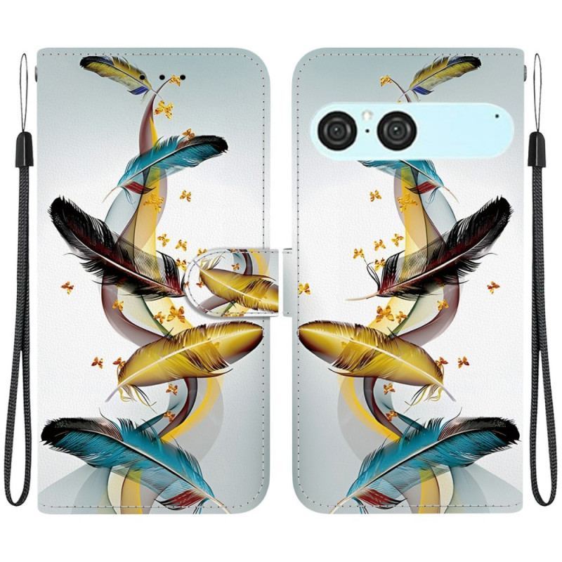 Housse Sony Xperia 10 VII Plumes Dorées