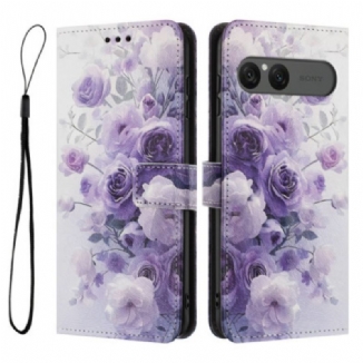 Housse Sony Xperia 10 VII Roses Violettes