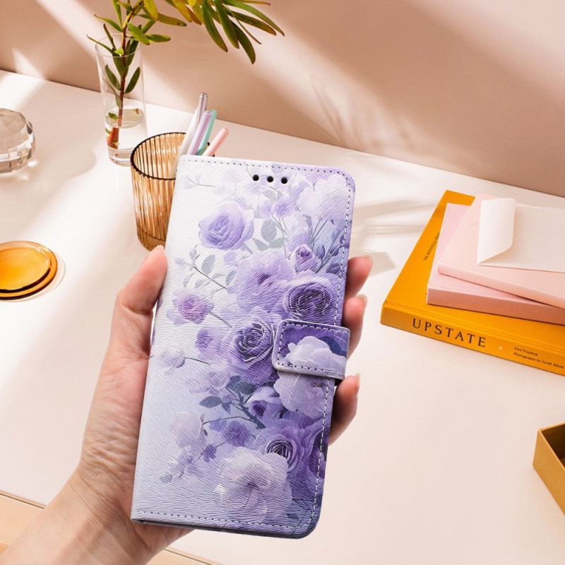Housse Sony Xperia 10 VII Roses Violettes