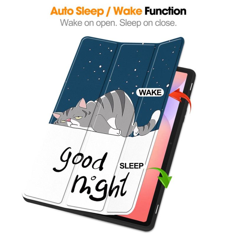 Smart Case Samsung Galaxy Tab S10 Lite Porte-Stylet Good Night