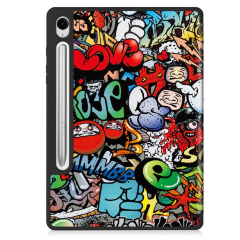 Smart Case Samsung Galaxy Tab S10 Lite Porte-Stylet Graffiti