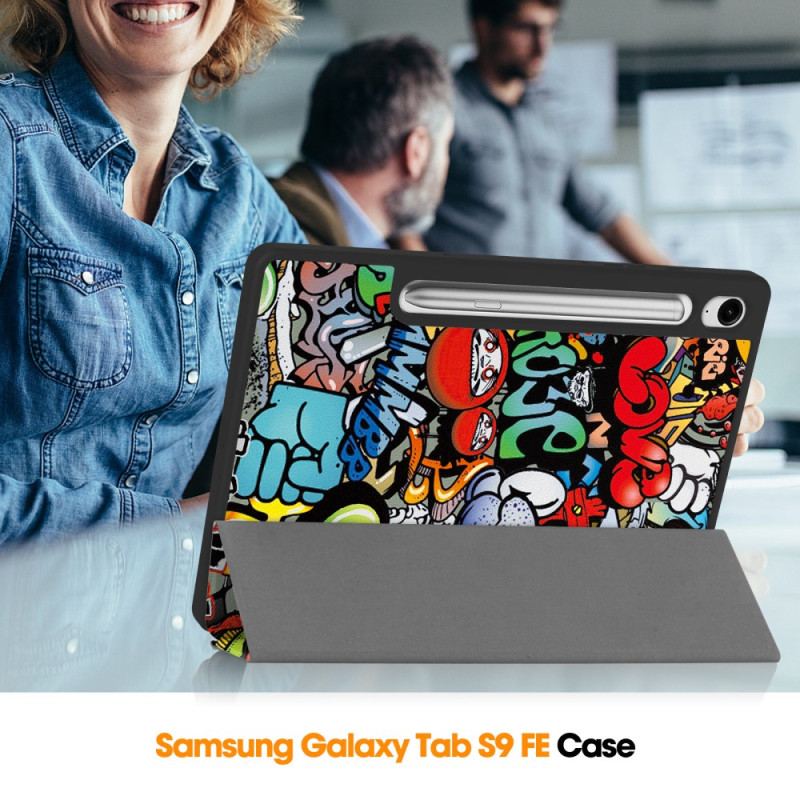 Smart Case Samsung Galaxy Tab S10 Lite Porte-Stylet Graffiti