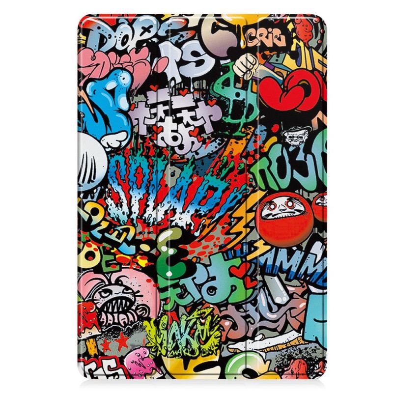 Smart Case Samsung Galaxy Tab S10 Lite Porte-Stylet Graffiti