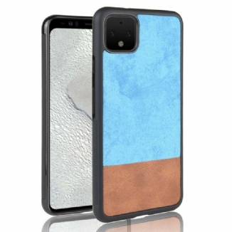 Coque Google Pixel 4 Bicolore Simili Cuir