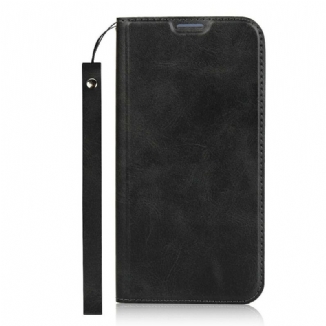 Flip Cover Google Pixel 4 Style Cuir Douceur avec Lanière