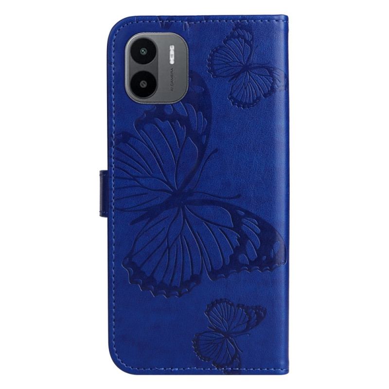 Housse Xiaomi Redmi A1 Papillons Géants à Lanière