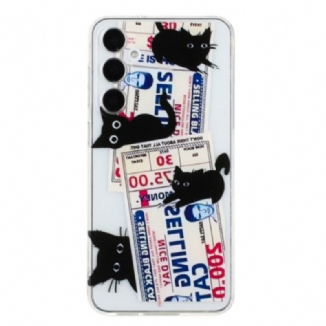 Coque Samsung Galaxy A17 4G / 5G 4 Chats Noirs