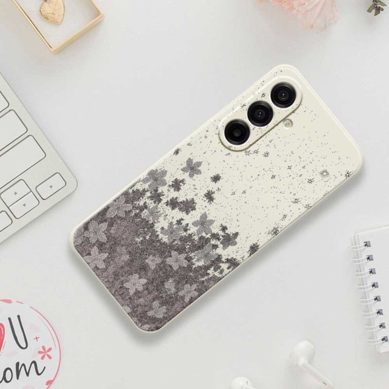 Coque Samsung Galaxy A17 4G / 5G Florale Grise