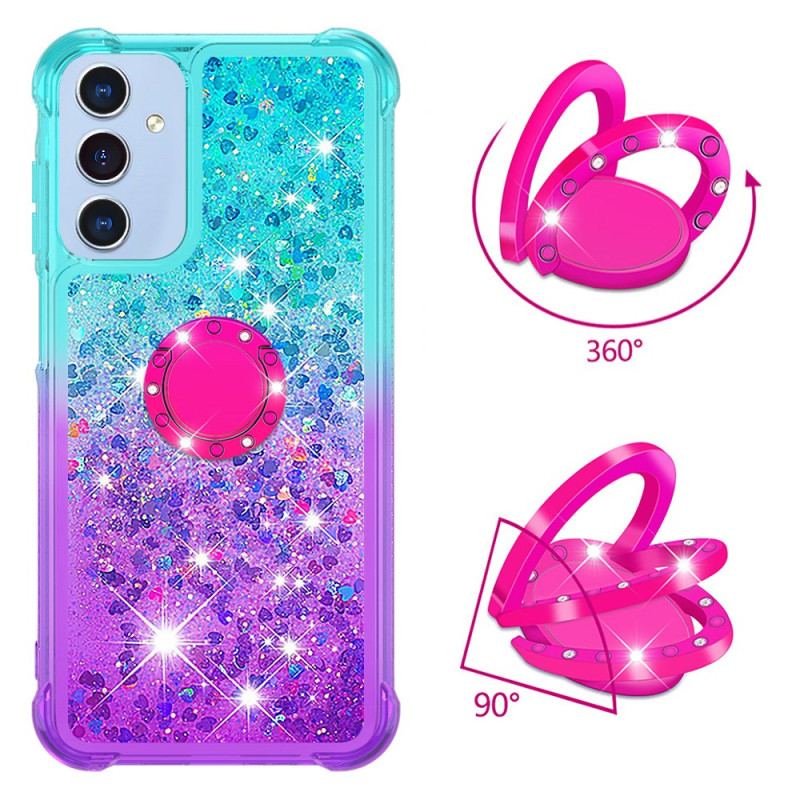 Coque Samsung Galaxy A17 4G / 5G Gradient Paillettes Anneau-Support