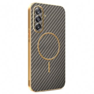 Coque Samsung Galaxy A17 4G / A17 5G Magnétique Texture Fibre Carbone