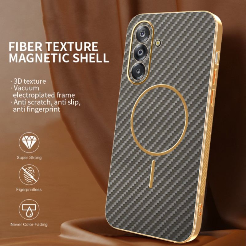 Coque Samsung Galaxy A17 4G / A17 5G Magnétique Texture Fibre Carbone