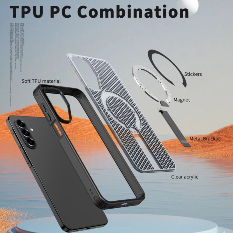 Coque Samsung Galaxy A17 4G / 5G Magnétique Texture Grillagée