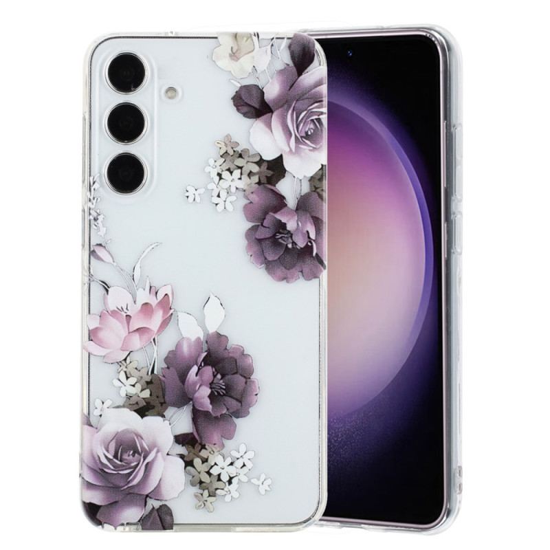 Coque Samsung Galaxy A17 4G / 5G Pivoines Violettes