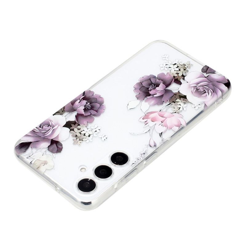 Coque Samsung Galaxy A17 4G / 5G Pivoines Violettes