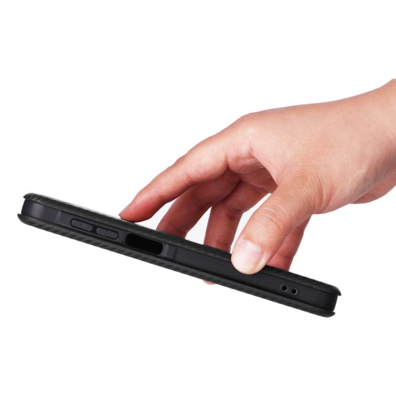 Flip Cover Samsung Galaxy A17 4G / 5G Fibre Carbone