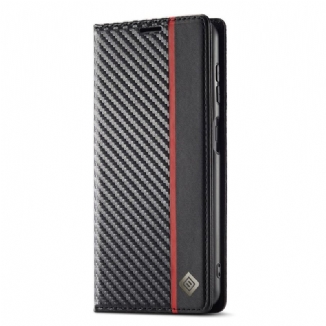 Flip Cover Samsung Galaxy A17 4G / 5G Fibre Carbone LC.IMEEKE