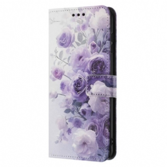 Housse Samsung Galaxy A17 4G / 5G / A26 5G Roses Violettes