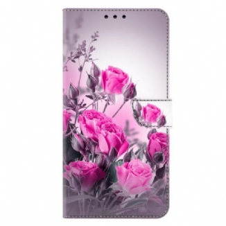 Housse Samsung Galaxy A17 4G / 5G Champs de Fleurs Violettes