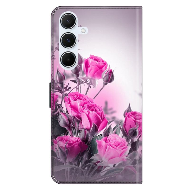 Housse Samsung Galaxy A17 4G / 5G Champs de Fleurs Violettes