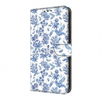 Housse Samsung Galaxy A17 4G / 5G Fleurettes Bleues