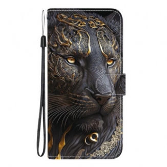 Housse Samsung Galaxy A17 4G / 5G Lion Or et Noir