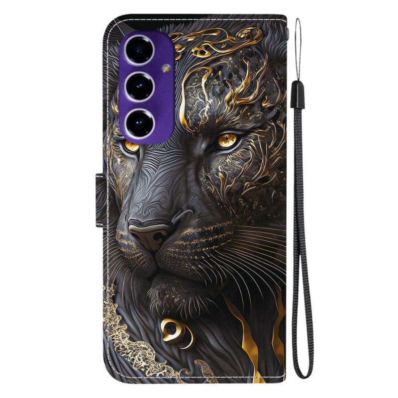 Housse Samsung Galaxy A17 4G / 5G Lion Or et Noir
