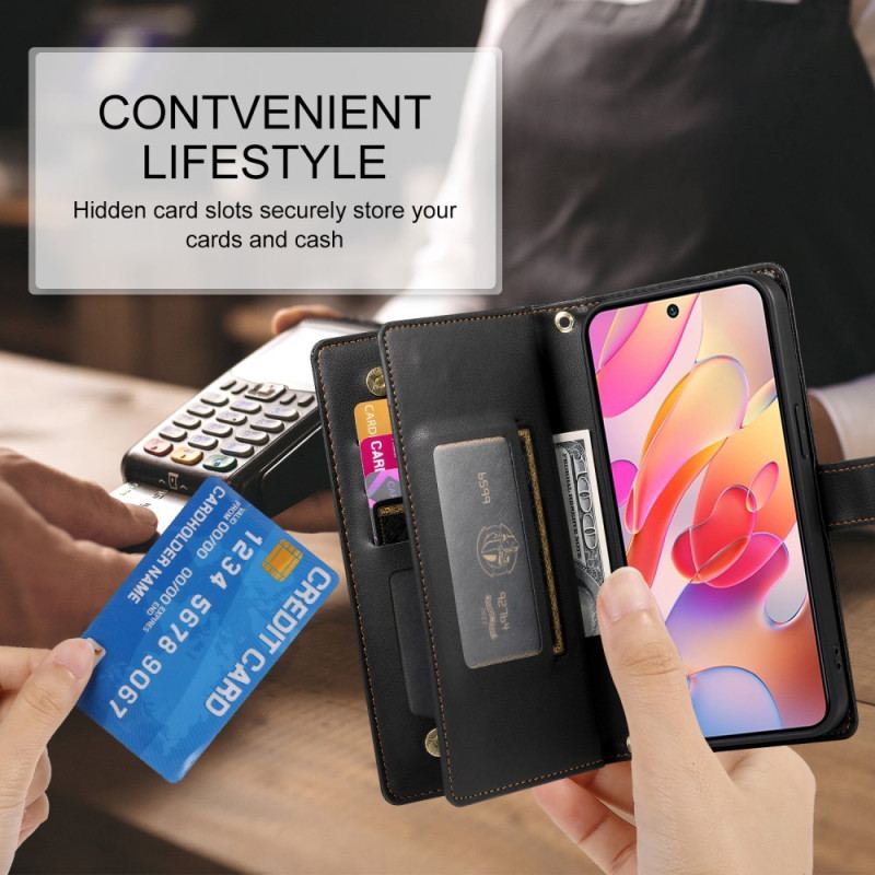 Housse Samsung Galaxy A17 4G / 5G Portefeuille avec Poche Zippée et Sangles