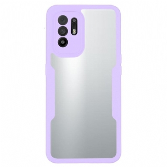 Coque Oppo A94 5G Hybride Rebords Colorés Transparents