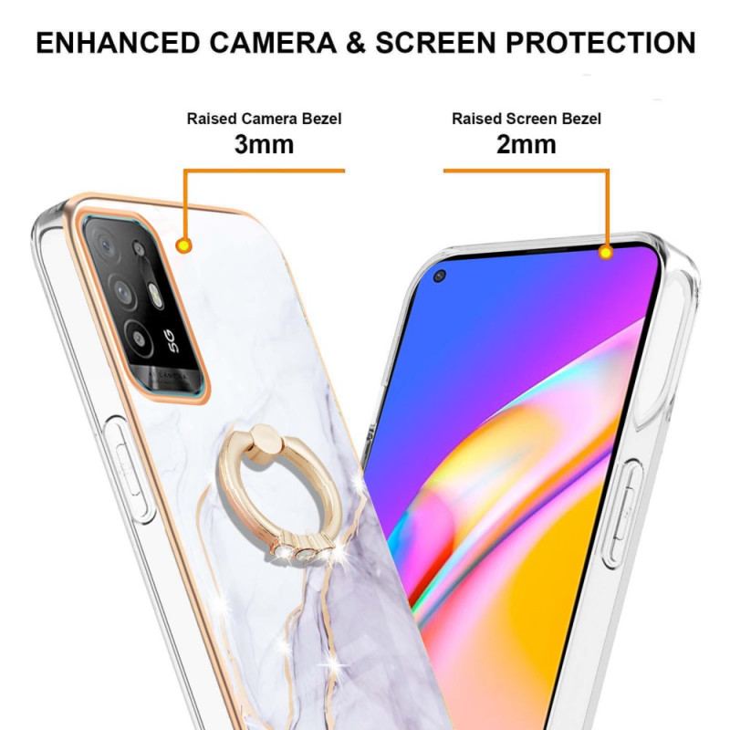 Coque Oppo A94 5G Marbre avec Anneau