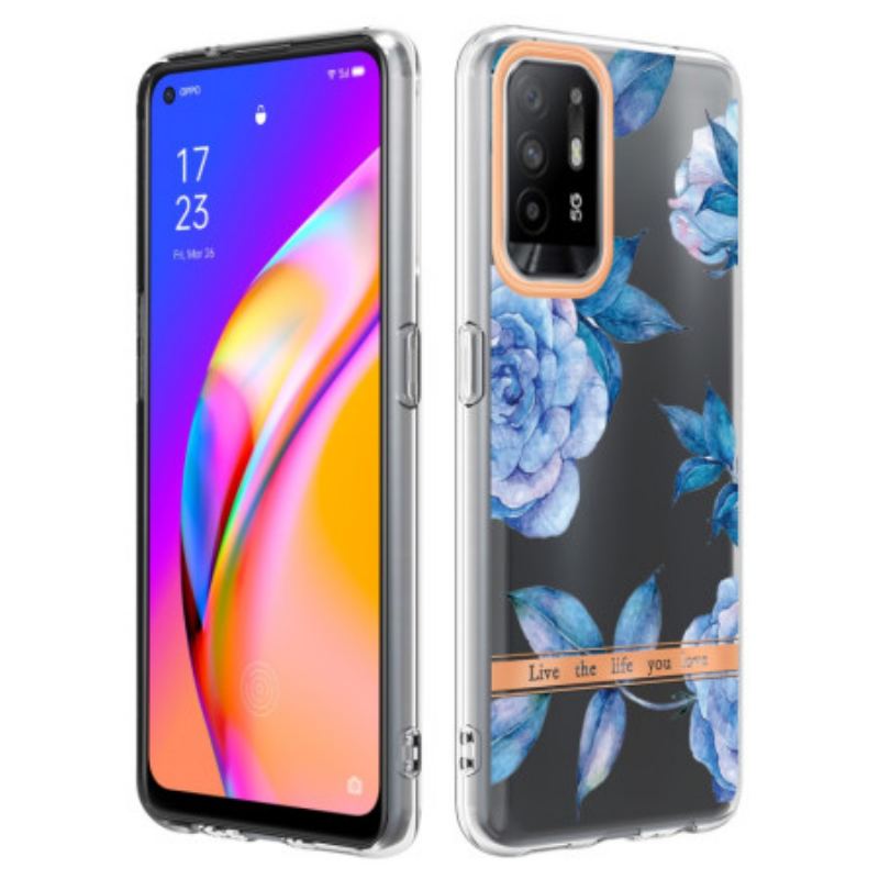 Coque Oppo A94 5G Transparente Fleurs Pivoines