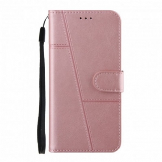 Housse Oppo A94 5G Effet Cuir Géo à Lanière