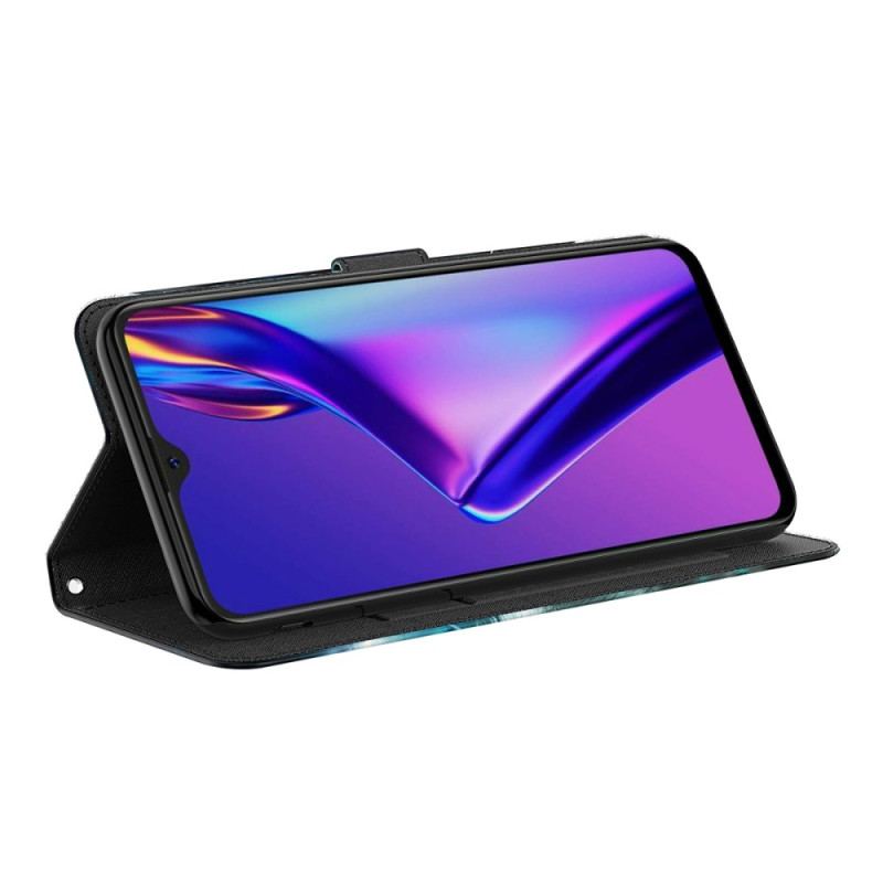 Housse Oppo A94 5G Loup avec Lanière