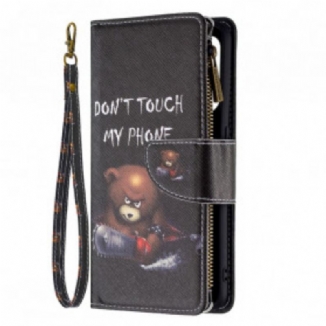 Housse Oppo A94 5G Poche Zippée Ours